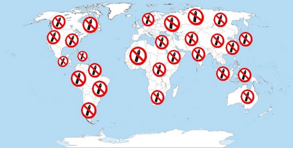 map of countries that ban the e-cigarette | le petit vapoteur blog